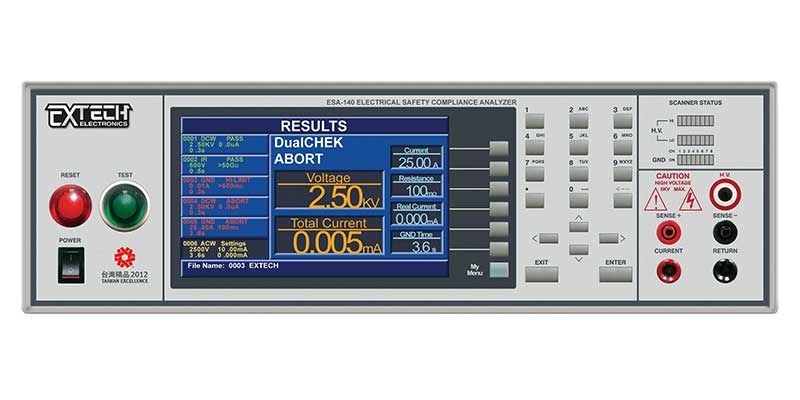 Extech ESA-140 / EEC ESA-140 – 컬러 풀기능 안전 규격 종합 분석기